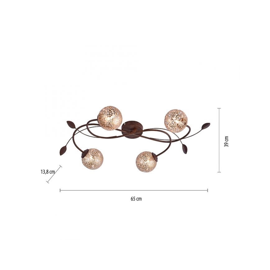 Paul Neuhaus 6395-48 - Ljuskrona GRETA 4xG9/40W/230V