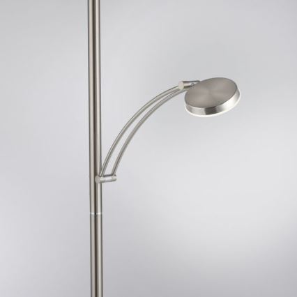 Paul Neuhaus 655-55 - LED Dimbar golvlampa ALFRED 1xLED/28W+1xLED/4W/230V skinande krom