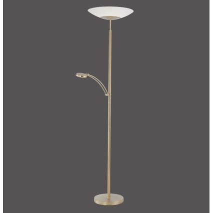Paul Neuhaus 655-60 - Dimbar LED-golvlampa ALFRED LED/28W/230V+LED/4W/230V mässing