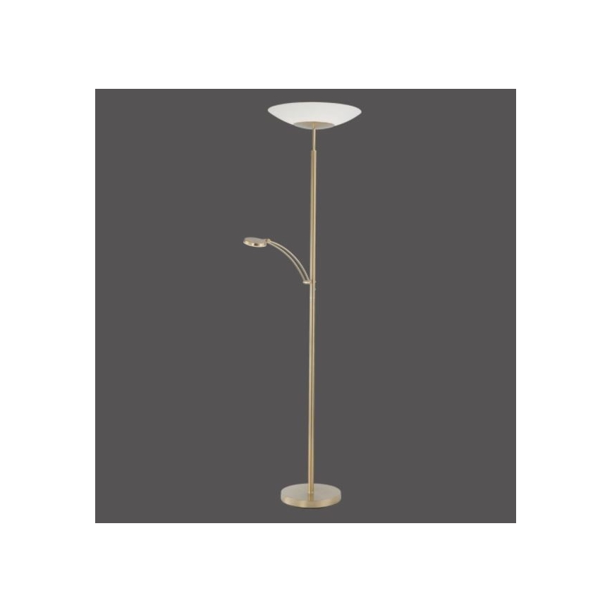 Paul Neuhaus 655-60 - Dimbar LED-golvlampa ALFRED LED/28W/230V+LED/4W/230V mässing