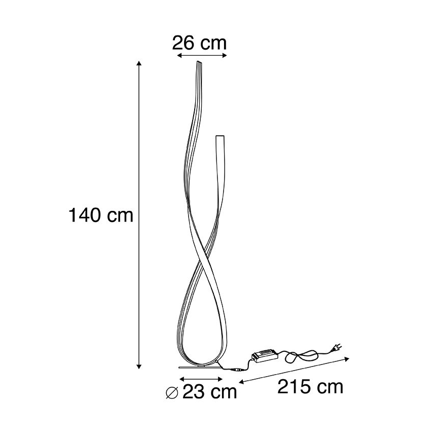 Paul Neuhaus 720-12 - LED Dimbar Golvlampa LINDA LED/27W/230V guld