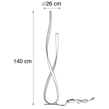 Paul Neuhaus 720-48 - LED dimbar Golvlampa LINDA LED/27W/230V