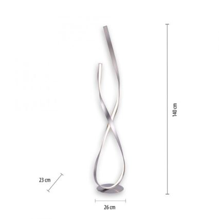 Paul Neuhaus 720-55 - LED Dimbar golvlampa LINDA LED/27W/230V skinande krom