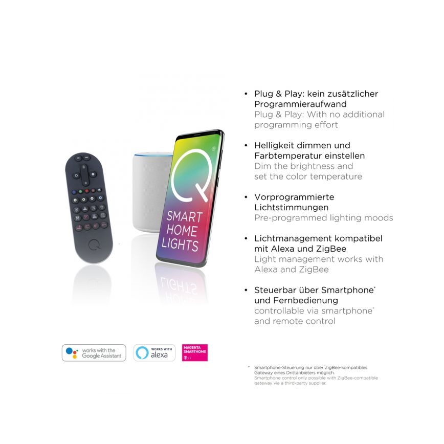 Paul Neuhaus 8007-70 - LED dimbar taklampa Q-PIATO LED/35W/230V 2700-5000K Wi-Fi + fjärrkontroll