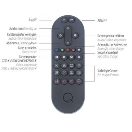Paul Neuhaus 8008-70 - LED Dimbar taklampa Q-PIATO LED/49W/230V 2700-5000K Wi-Fi + fjärrkontroll