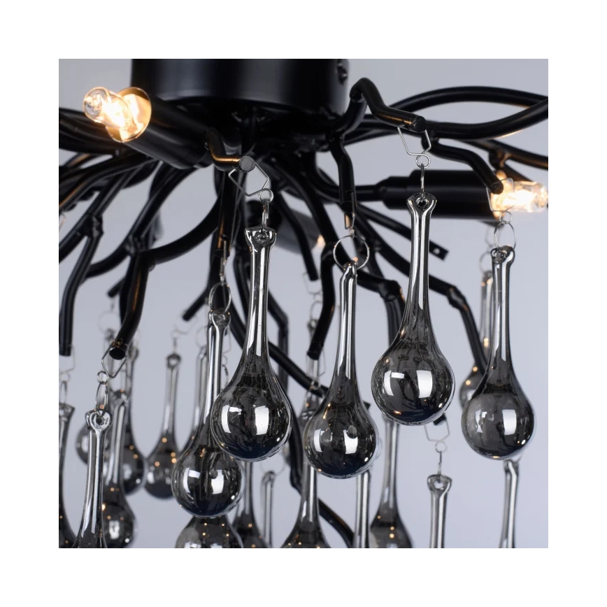 Paul Neuhaus 8090-18 - Ytmonterad taklampa ICICLE 4xG9/40W/230V 30x60 cm svart