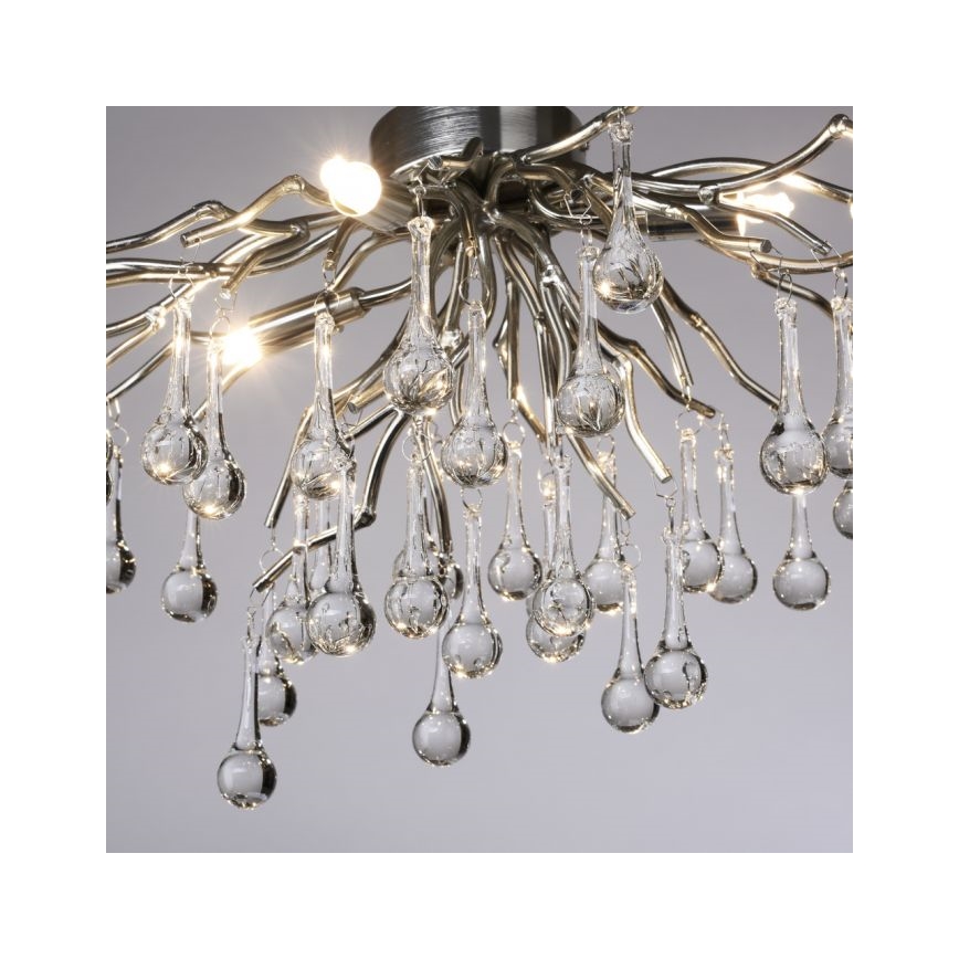 Paul Neuhaus 8090-55 - Ytmonterad ljuskrona ICICLE 4xG9/40W/230V 30x60 cm skinande krom