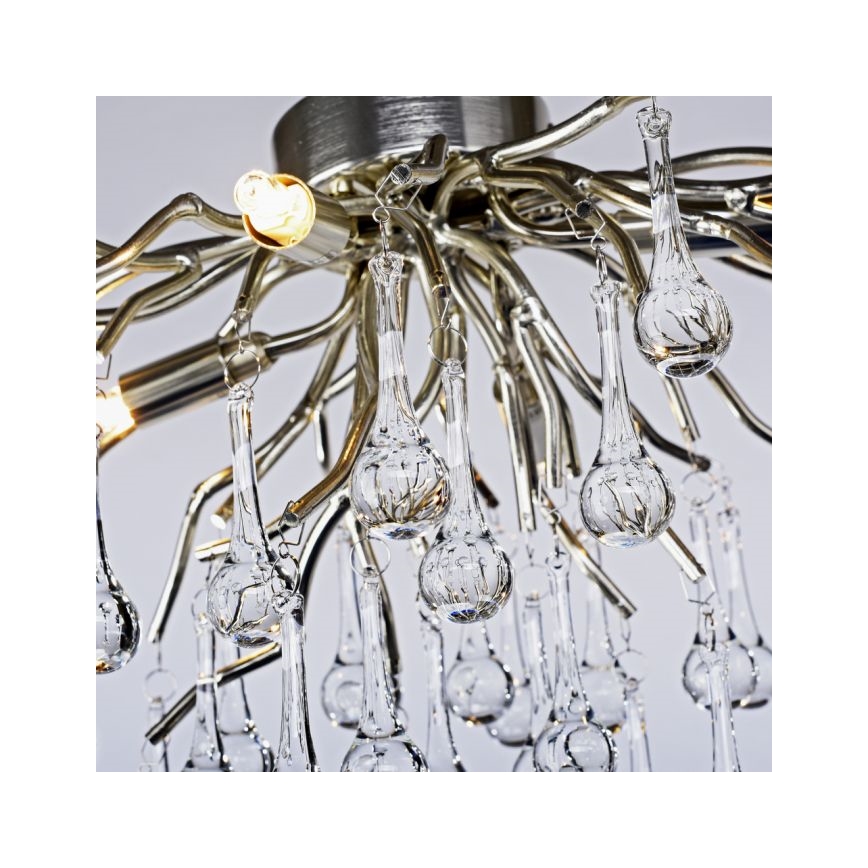 Paul Neuhaus 8090-55 - Ytmonterad ljuskrona ICICLE 4xG9/40W/230V 30x60 cm skinande krom