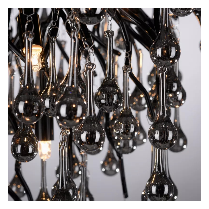 Paul Neuhaus 8091-18 - Ytmonterad taklampa ICICLE 9xG9/40W/230V Ø 50 cm svart