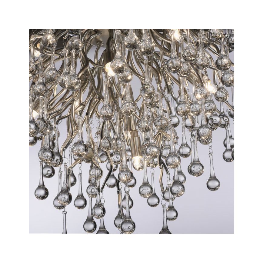 Paul Neuhaus 8091-55 - Ytmonterad ljuskrona ICICLE 9xG9/40W/230V diameter 50 cm skinande krom