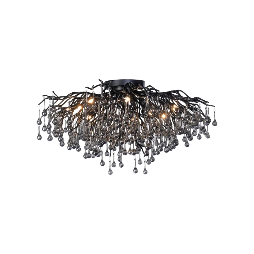 Paul Neuhaus 8092-18 - ICICLE ytmonterad ljuskrona, 14xG9/40W/230V, Ø 100 cm, svart