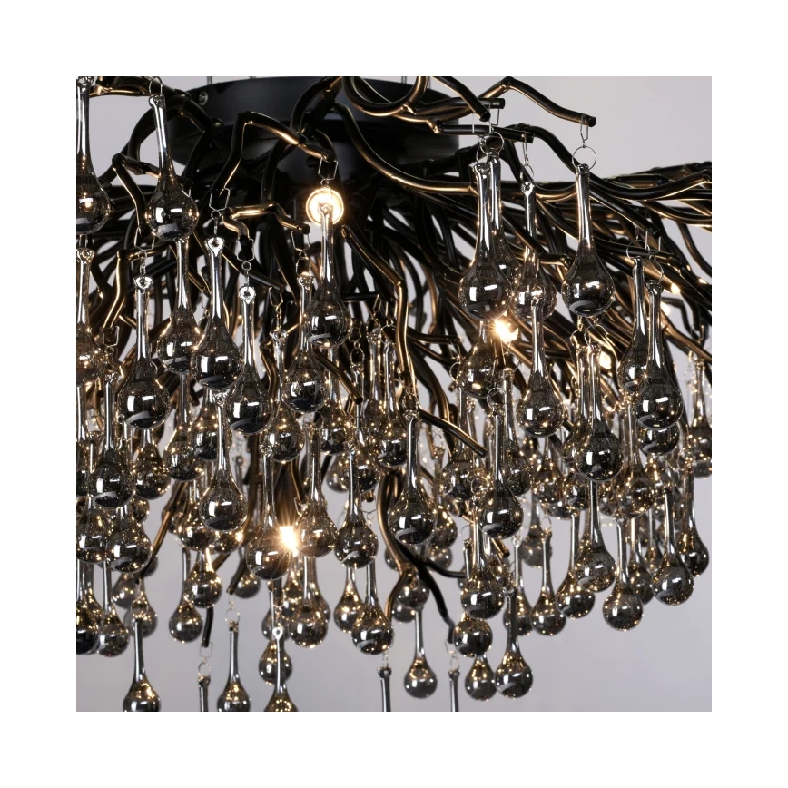 Paul Neuhaus 8092-18 - ICICLE ytmonterad ljuskrona, 14xG9/40W/230V, Ø 100 cm, svart