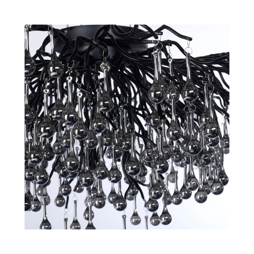 Paul Neuhaus 8092-18 - ICICLE ytmonterad ljuskrona, 14xG9/40W/230V, Ø 100 cm, svart