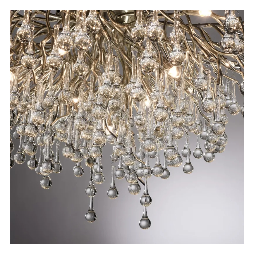 Paul Neuhaus 8092-55 - Ytmonterad taklampa ICICLE 14xG9/40W/230V Ø 100 cm blank krom