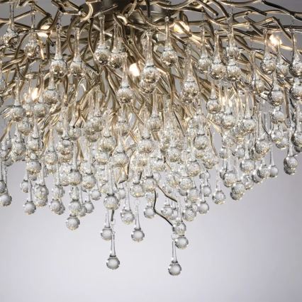 Paul Neuhaus 8092-55 - Ytmonterad taklampa ICICLE 14xG9/40W/230V Ø 100 cm blank krom