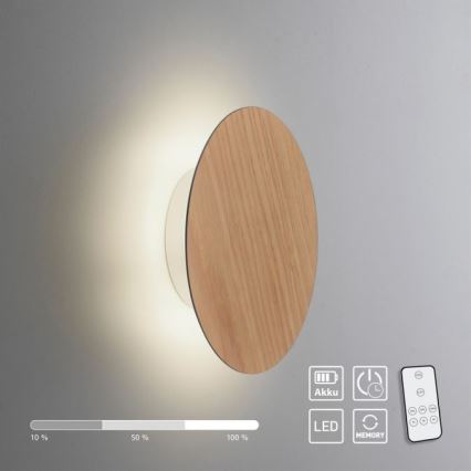 Paul Neuhaus 8152-79 - LED dimbar vägglampa PUNTUA LED/1W/3,7V 2200 mAh + fjärrkontroll