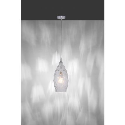 Paul Neuhaus 8267-00 - Ljuskrona med textilsladd SCARLETT 1xE27/60W/230V diameter 19 cm genomskinlig