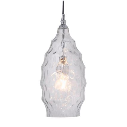 Paul Neuhaus 8267-00 - Ljuskrona med textilsladd SCARLETT 1xE27/60W/230V diameter 19 cm genomskinlig