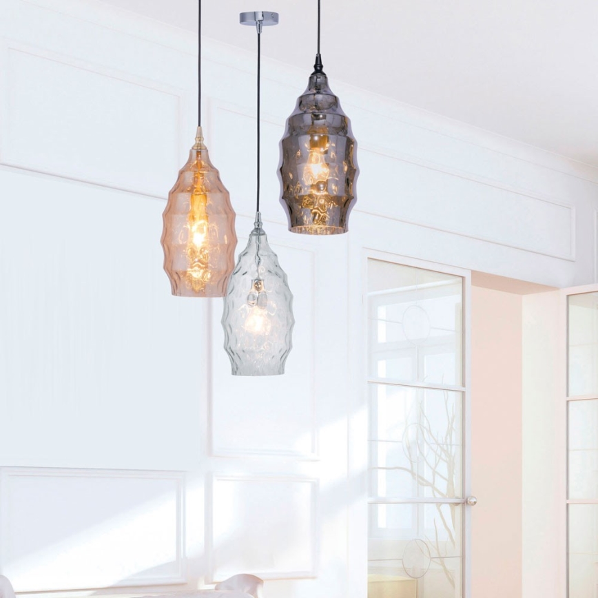 Paul Neuhaus 8267-25 - Ljuskrona med textilsladd SCARLETT 1xE27/60W/230V diameter 19 cm svart