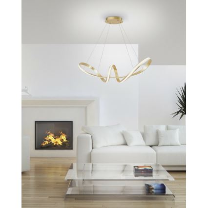 Paul Neuhaus 8292-12 - LED ljusreglerad ljuskrona på textilsladd MELINDA LED/38W/230V