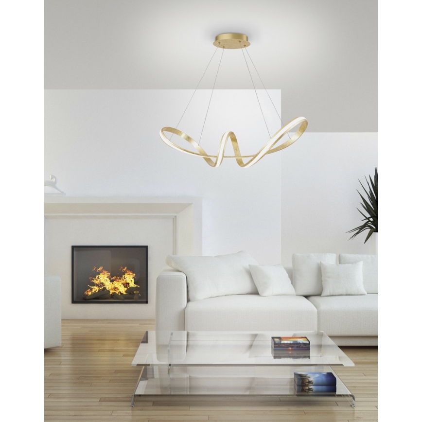 Paul Neuhaus 8292-12 - LED ljusreglerad ljuskrona på textilsladd MELINDA LED/38W/230V