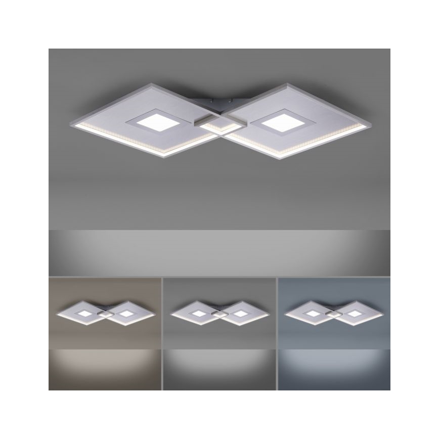 Paul Neuhaus 8378-55 - LED Dimbar taklampa AMARA LED/45W/230V skinande krom + fjärrkontroll