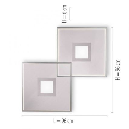 Paul Neuhaus 8378-55 - LED Dimbar taklampa AMARA LED/45W/230V skinande krom + fjärrkontroll