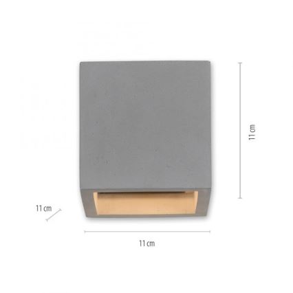 Paul Neuhaus 9069-22 - Vägglampa ETON 1xG9/25W/230V betong