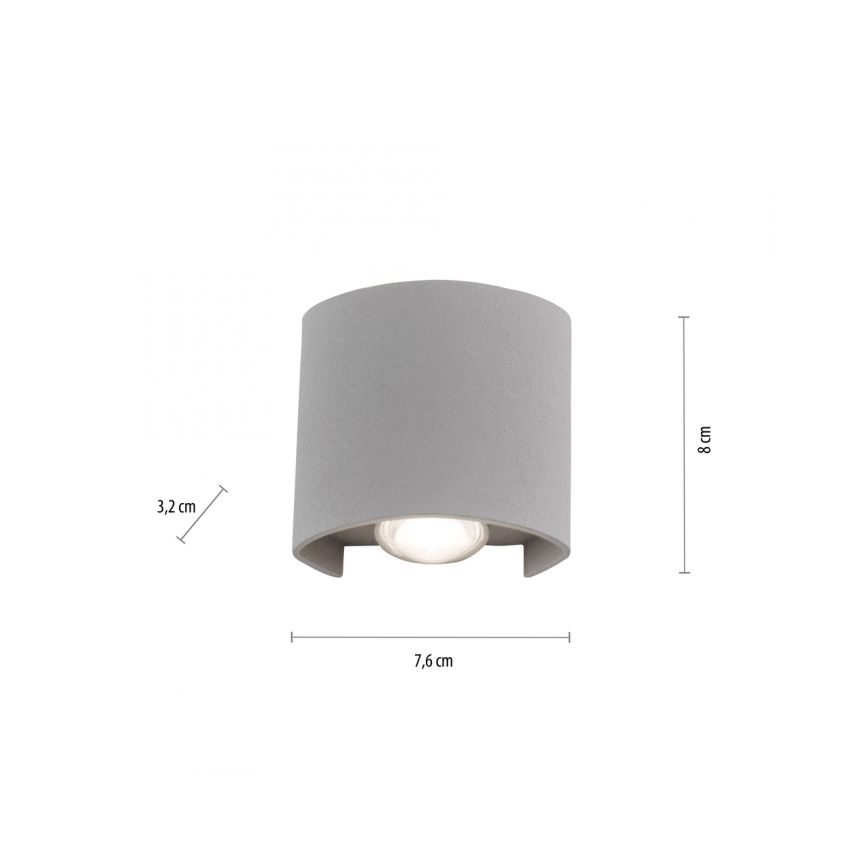 Paul Neuhaus 9486-21 - Utomhus LED vägglampa  CARLO 2xLED/1,7W/230V IP54
