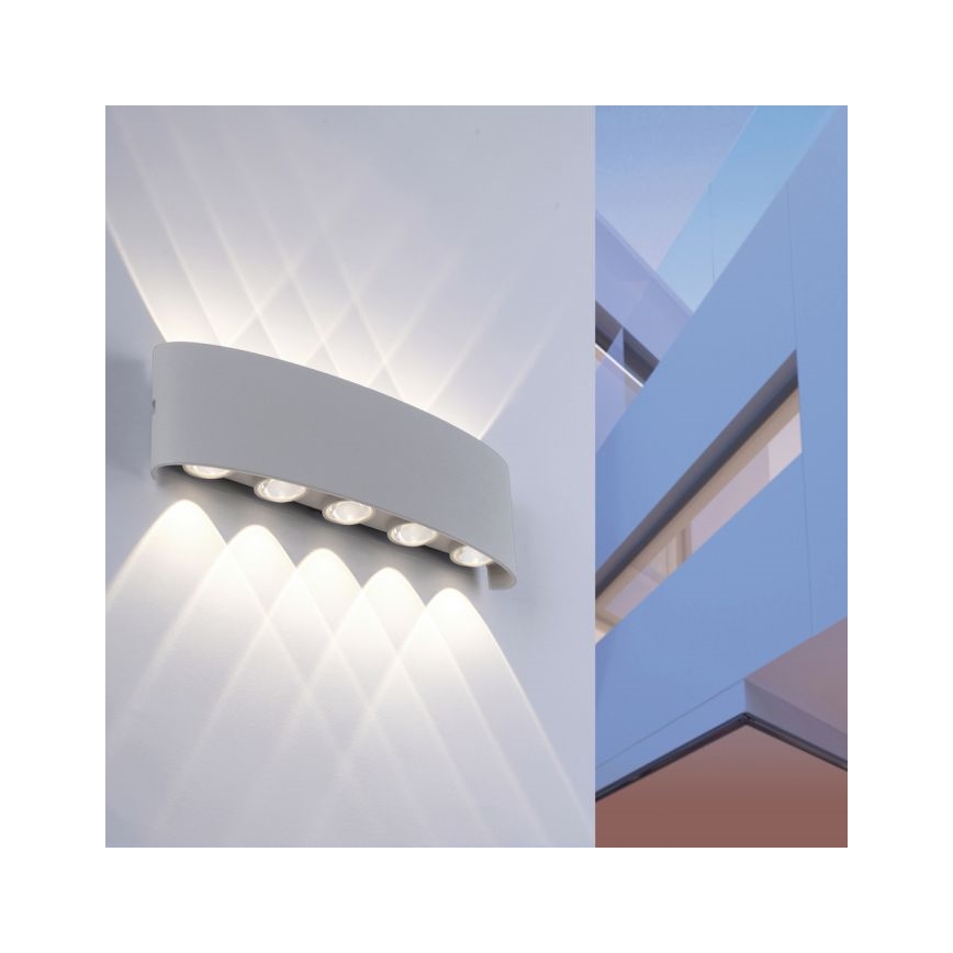 Paul Neuhaus 9489-21 - Utomhus LED vägglampa  CARLO 10xLED/0,8W/230V IP54