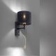 Paul Neuhaus 9646-18 - LED vägglampa  ROBIN 1xE27/40W/230V + LED/2,1W svart 