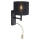 Paul Neuhaus 9646-18 - LED vägglampa  ROBIN 1xE27/40W/230V + LED/2,1W svart 