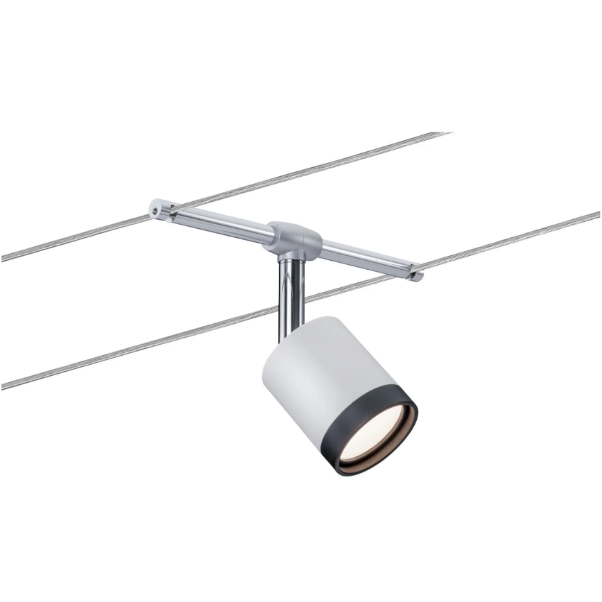 Paulmann 3981 - Set med 5× LED (4 W) Komplett vajersystem TUBE 230 V matt krom/svart