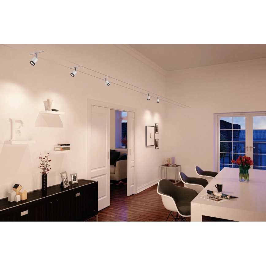 Paulmann 3981 - SET 5xLED/4W Spotbelysning för TUBE vajersystem 230V