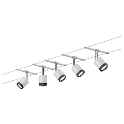 Paulmann 3981 - SET 5xLED/4W Spotbelysning för TUBE vajersystem 230V