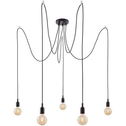 Paulmann 50389 - Ljuskrona med textilsladd NEORDIC 5xE27/20W/230V spindel