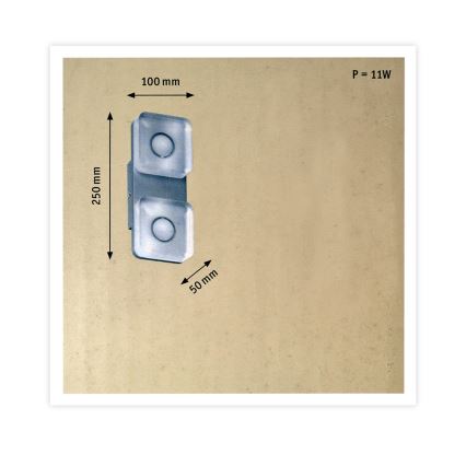 Paulmann 70473 - LED/9W IP44 Badrumsvägglampa TUCANA 230V