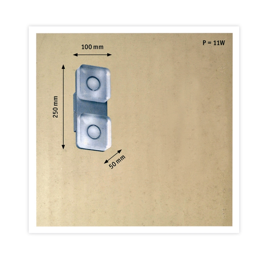 Paulmann 70473 - LED/9W IP44 Badrumsvägglampa TUCANA 230V