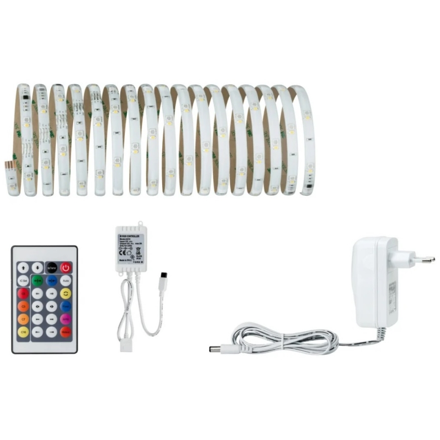 Paulmann 70697 - LED RGBW/10,5W Dimbar LED-remsa DIGITAL 4,8m 230V + fjärrkontroll