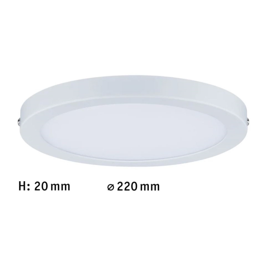 Paulmann 70868 - LED/18,5W Ljusreglerad panel ATRIA 230V 2700K diameter 22 cm vit
