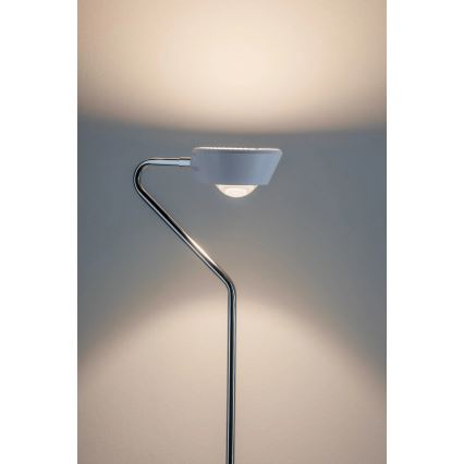 Paulmann 70920 - LED/7,5W Dimbar golvlampa RAMOS 230V vit/blank krom