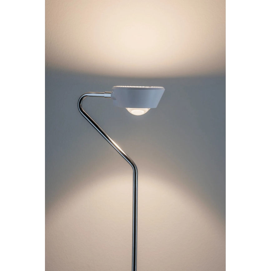 Paulmann 70920 - LED/7,5W Dimbar golvlampa RAMOS 230V vit/blank krom
