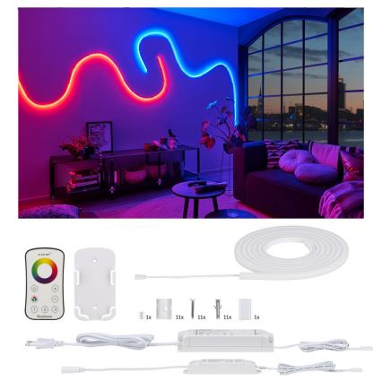 Paulmann 70966 - LED-RGB/27W IP67 Utomhus dimbar ljusslinga FLOW 3m 230/24V