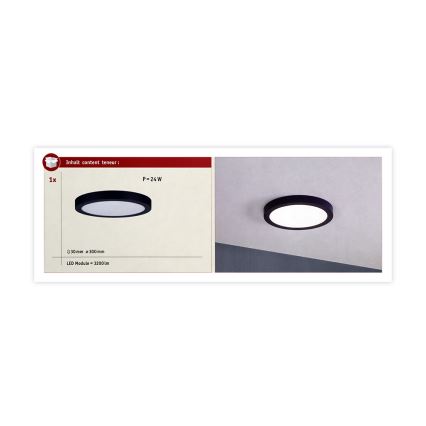 Paulmann 70986  - LED/22W Taklampa  ABIA 230V mörkblå