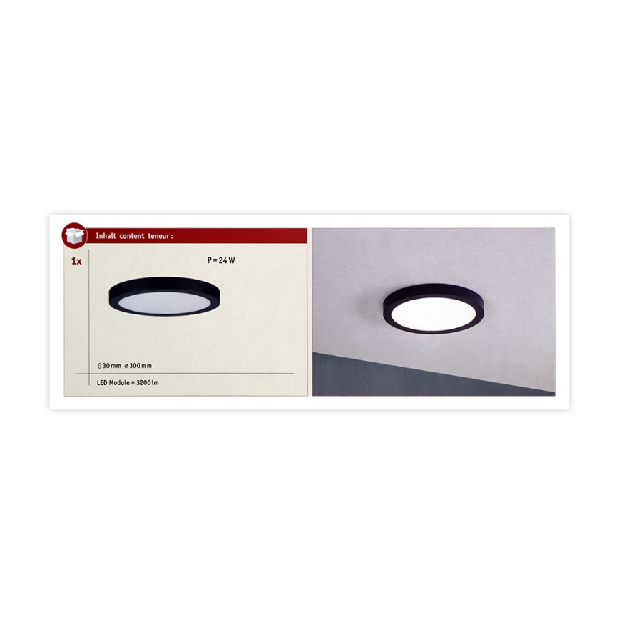 Paulmann 70986  - LED/22W Taklampa  ABIA 230V mörkblå