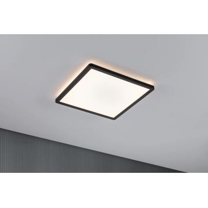 Paulmann 71001 - LED/16W Fäst panel ATRIA 230V 3000K 29,3x29,3 cm svart