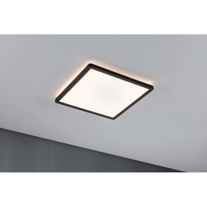 Paulmann 71001 - LED/16W Fäst panel ATRIA 230V 3000K 29,3x29,3 cm svart