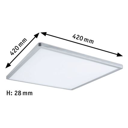 Paulmann 71009 - LED/22W Dimbart panel ATRIA 230V 4000K 42x42 cm matt krom