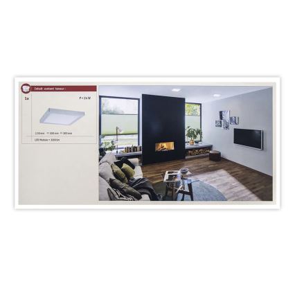 Paulmann 71024 - LED/22W Taklampa ABIA 230V matt krom