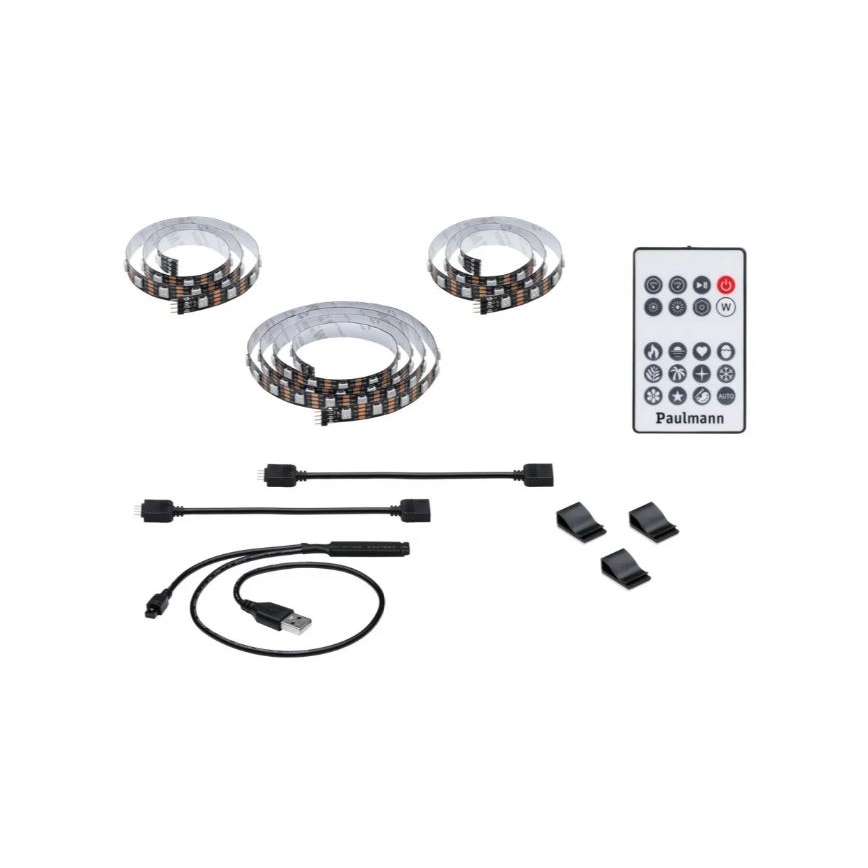 Paulmann 78880 - LED/3,5W RGB Dimbar list för TV 2m ZOLL 5V + fjärrkontroll